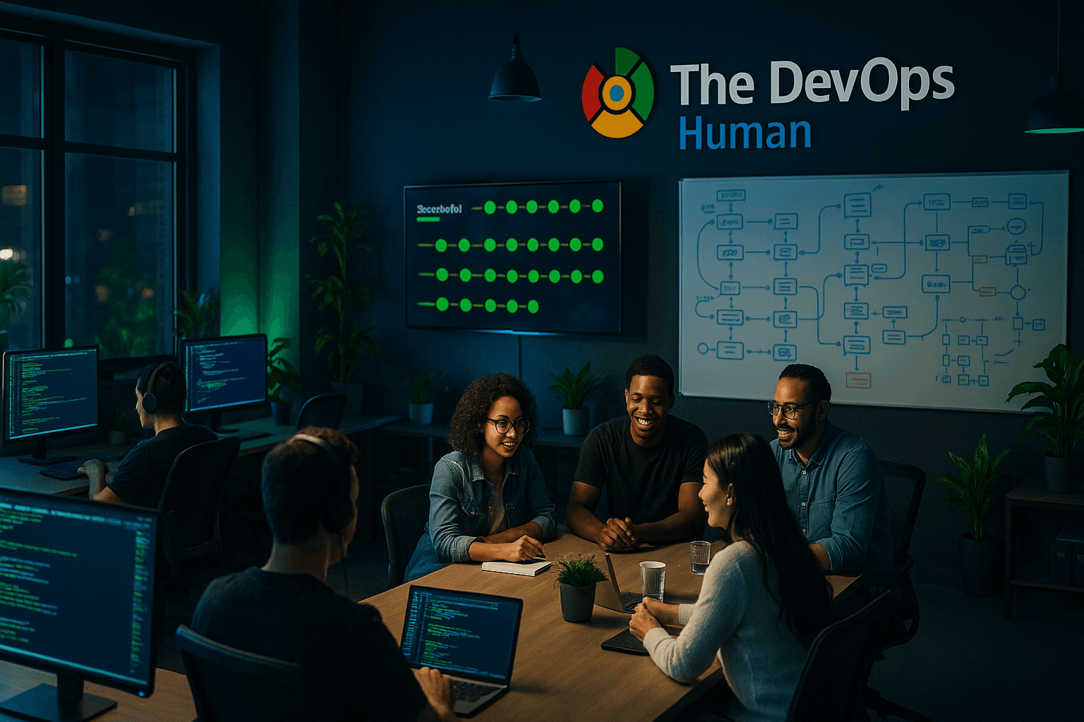 Abstract illustration for The DevOps Human